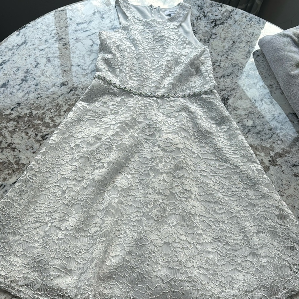 White Speechless Kids dress